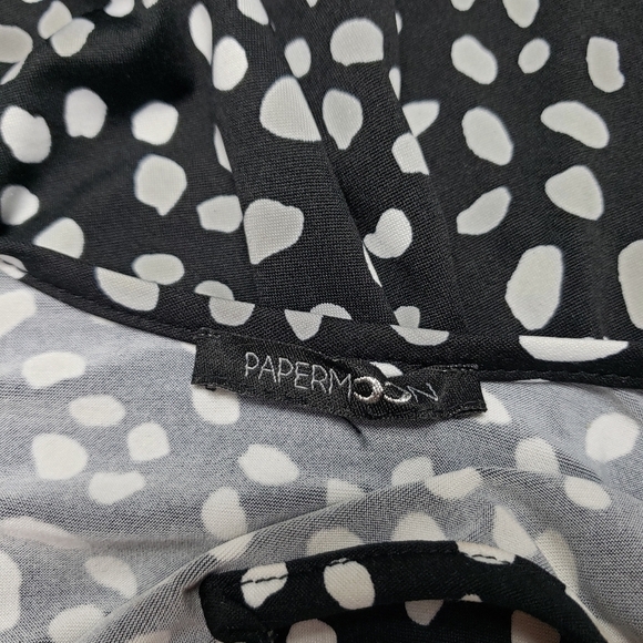 papermoon spaghetti strap black and white polka dot tank top women's XXL - Picture 8 of 11